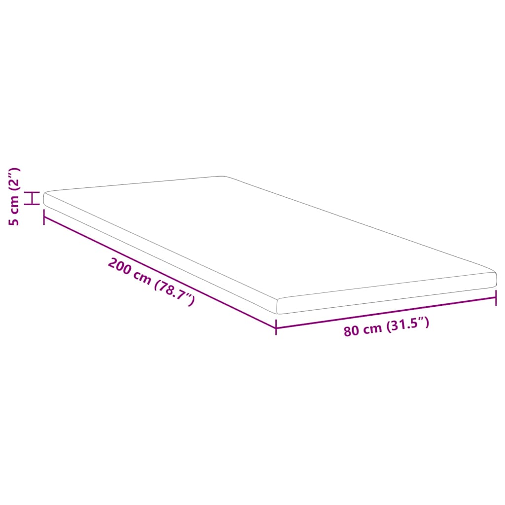 Kokos toppers Hvid 80 x 200 cm Jacquard stof