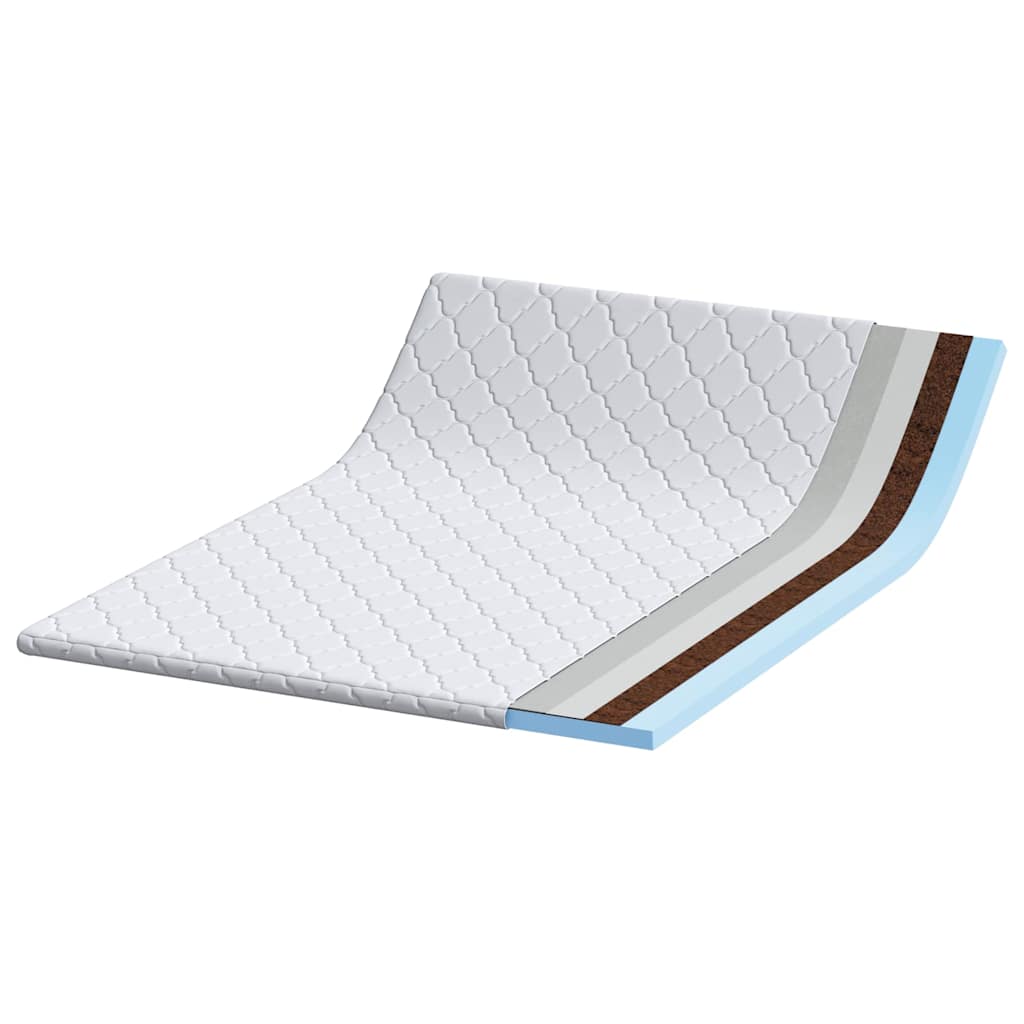 Kokos toppers Hvid 140 x 200 cm Jacquard stof