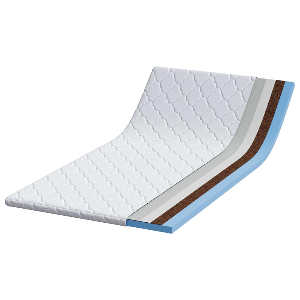 Kokos toppers Hvid 160 x 200 cm Jacquard stof