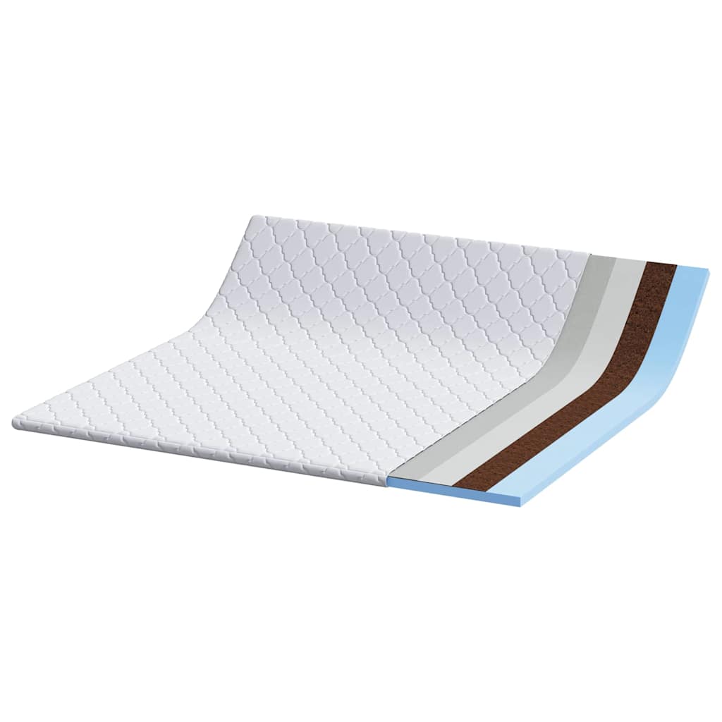 Kokos toppers Hvid 200 x 200 cm Jacquard stof