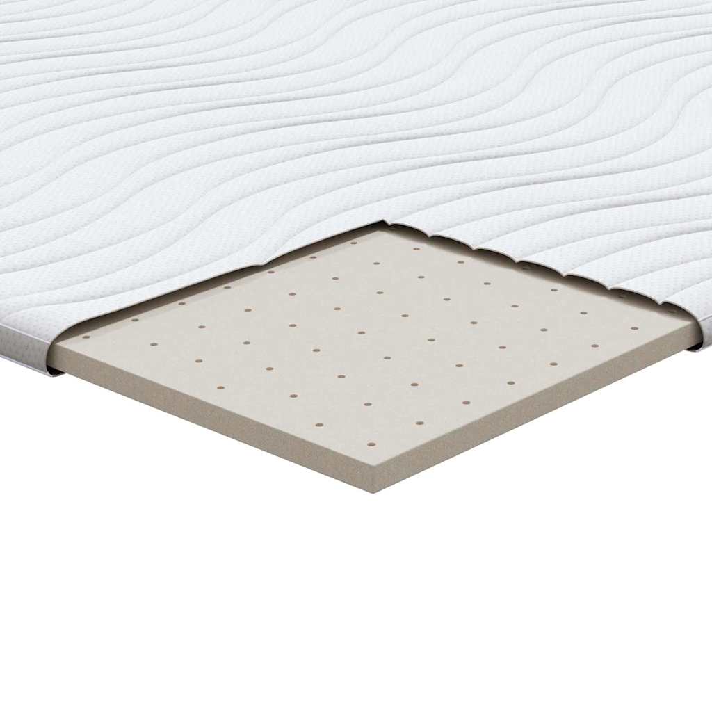 Madras topper 70 x 200 cm tyk Strikket stof Hvid