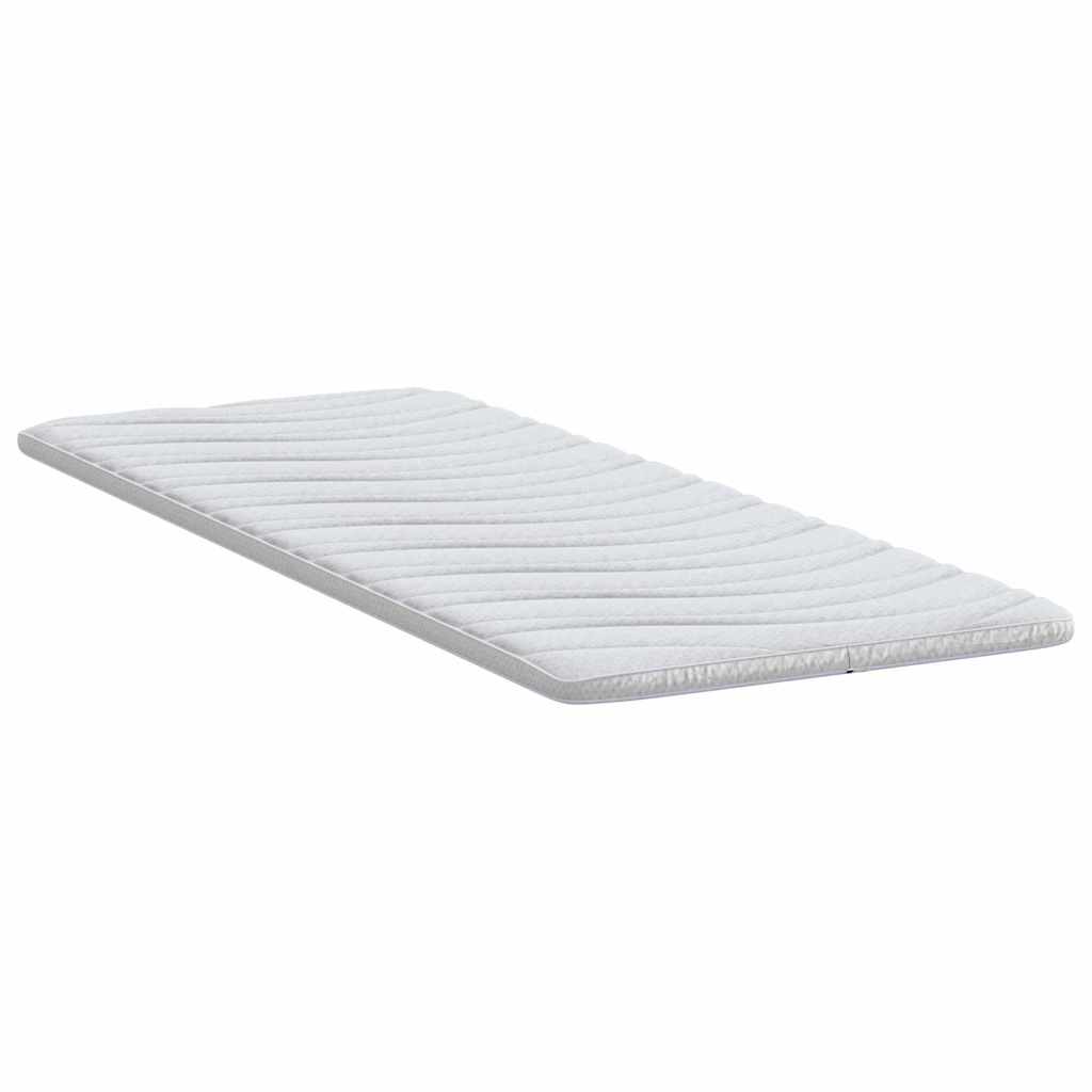 Madras topper 70 x 200 cm tyk Strikket stof Hvid