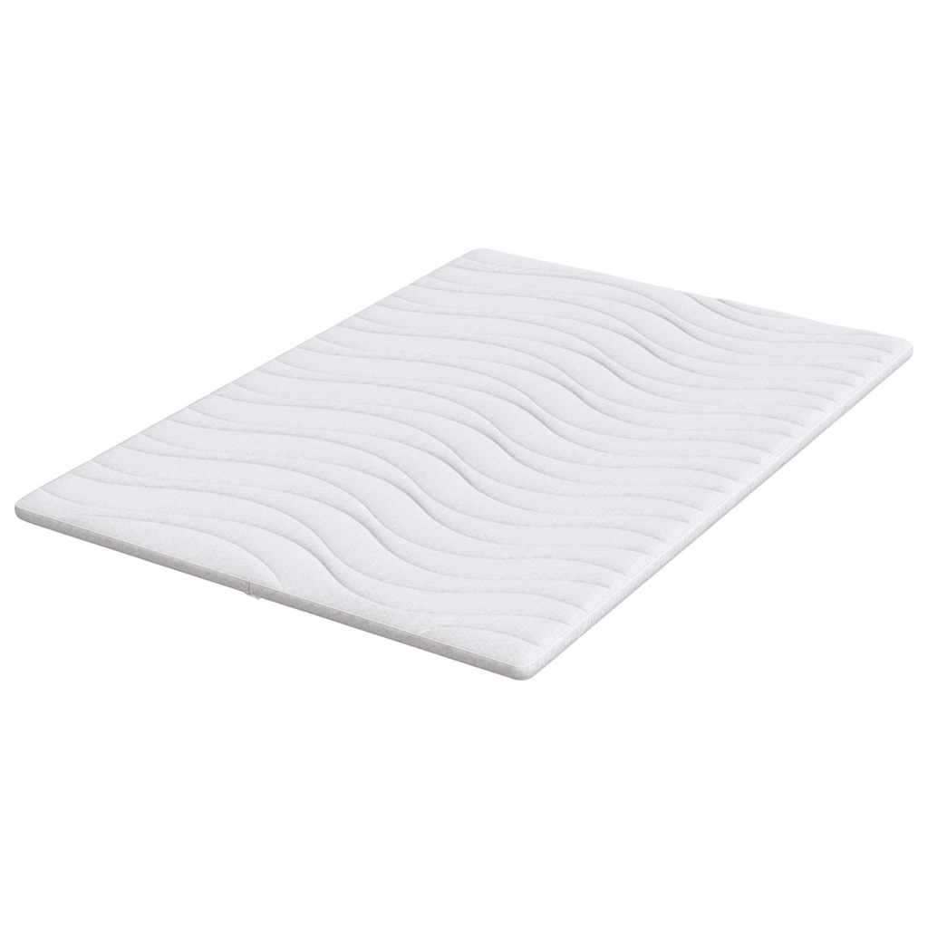 Madras topper 140 x 190 cm tyk Strikket stof Hvid