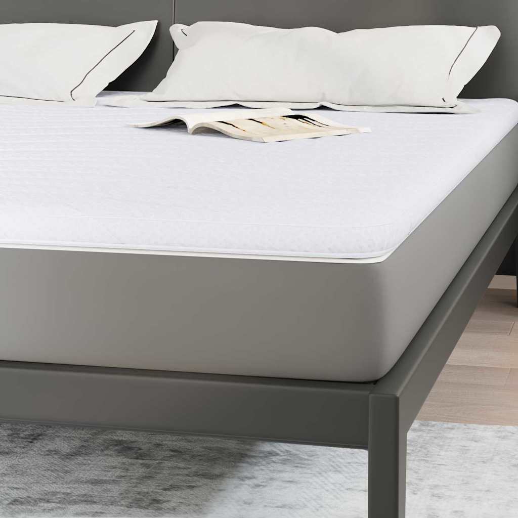 Madras topper 180 x 200 cm tyk Strikket stof Hvid