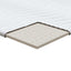 Madras topper 200 x 200 cm tyk Strikket stof Hvid