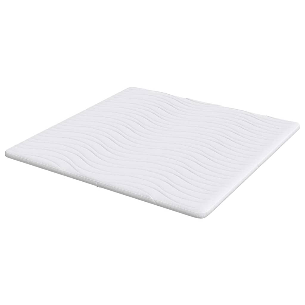 Madras topper 200 x 200 cm tyk Strikket stof Hvid