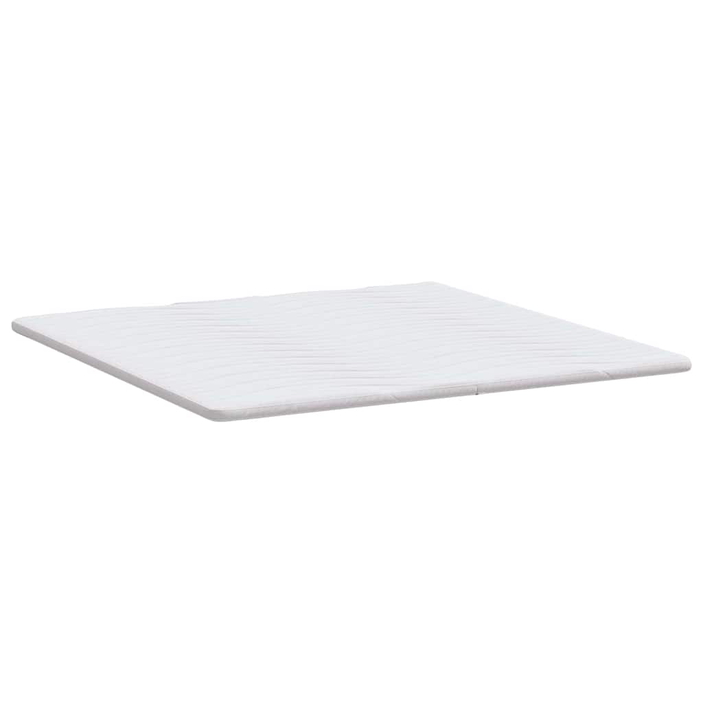 Madras topper 200 x 200 cm tyk Strikket stof Hvid