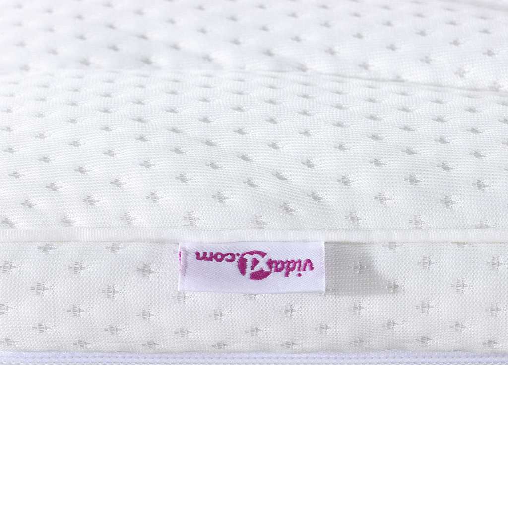 Madras topper 80 x 200 cm tyk Strikket stof Hvid