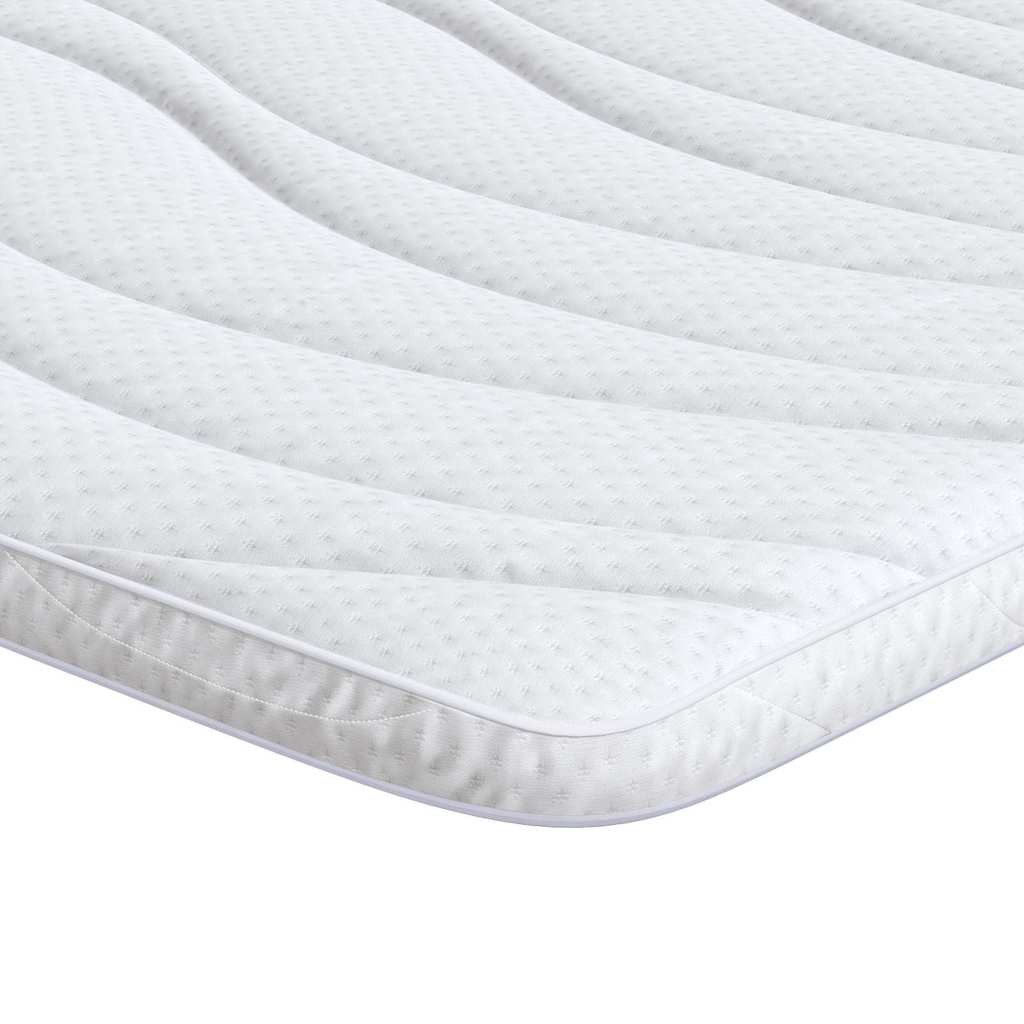 Madras topper 80 x 200 cm tyk Strikket stof Hvid