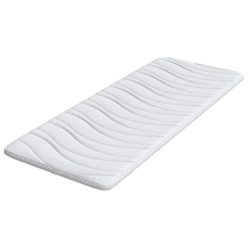 Madras topper 80 x 200 cm tyk Strikket stof Hvid