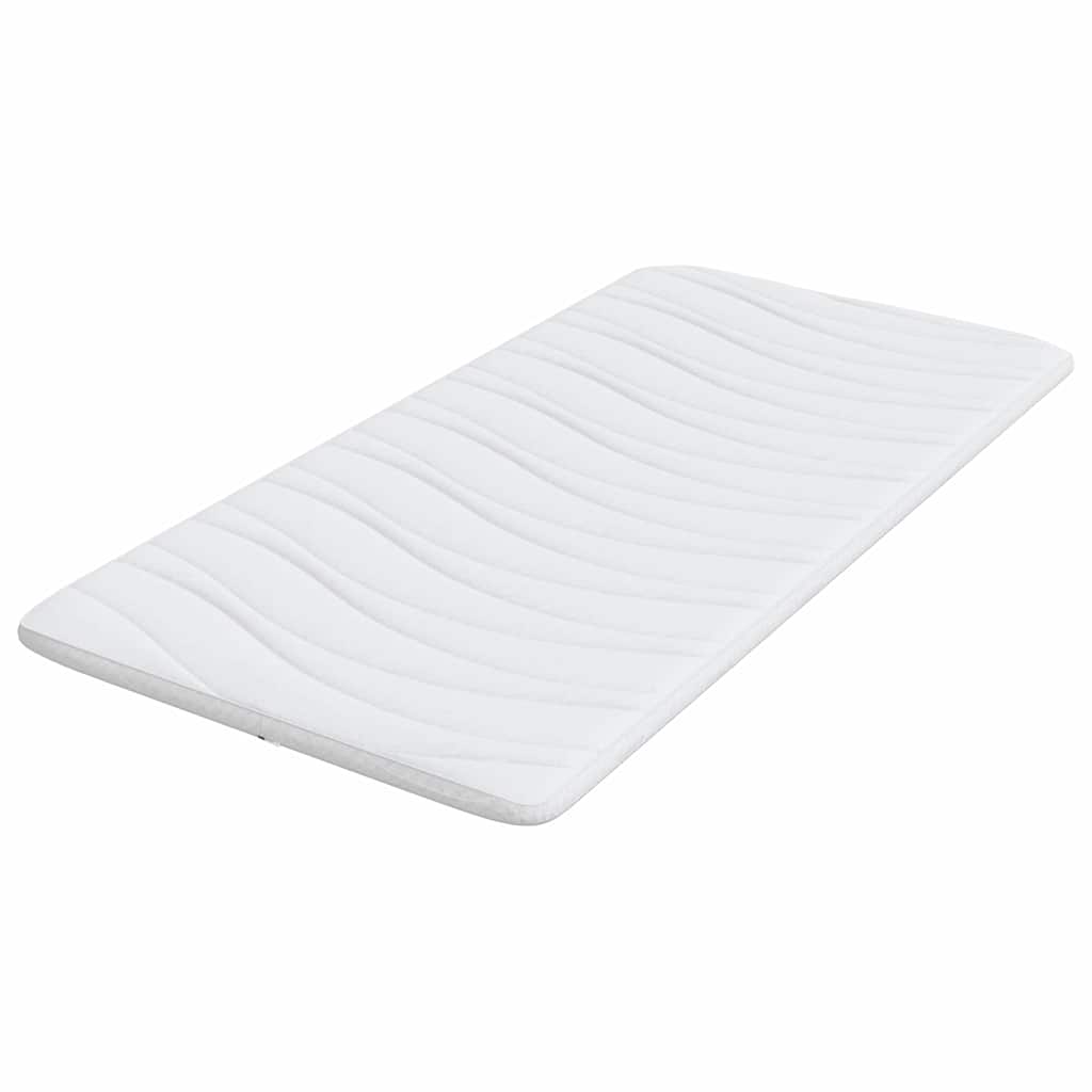 Madras topper 90 x 200 cm tyk Strikket stof Hvid