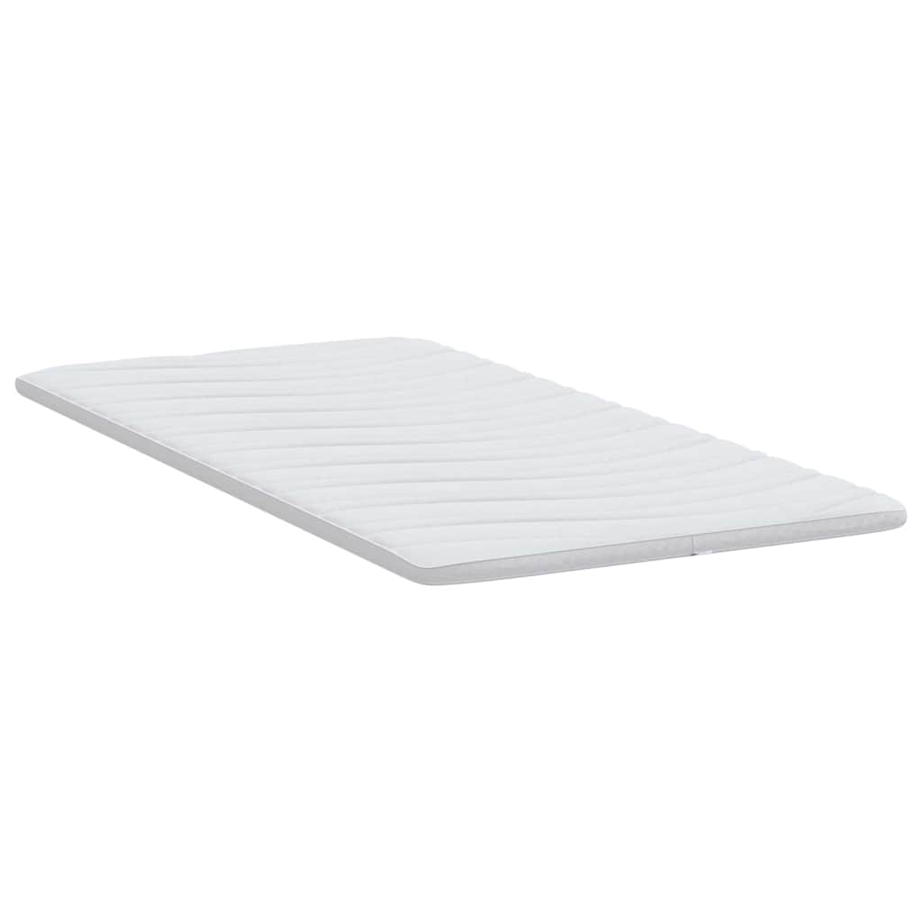 Madras topper 90 x 200 cm tyk Strikket stof Hvid