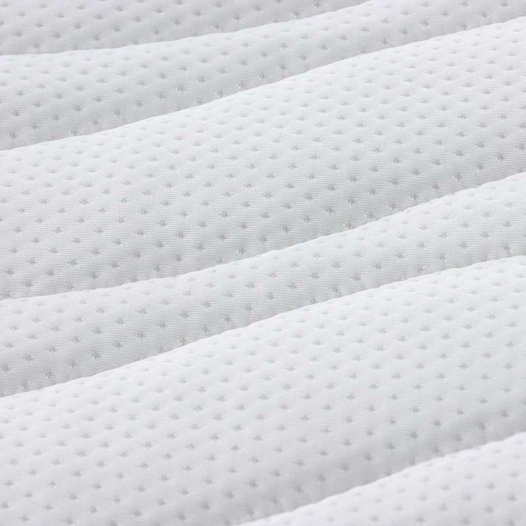 Madras topper 140 x 200 cm tyk Strikket stof Hvid