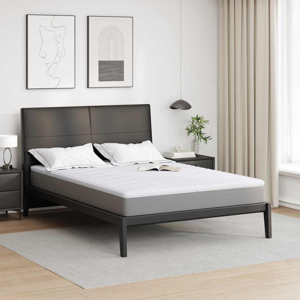 Madras topper 140 x 200 cm tyk Strikket stof Hvid