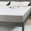 Madras topper 200 x 200 cm tyk Strikket stof Hvid