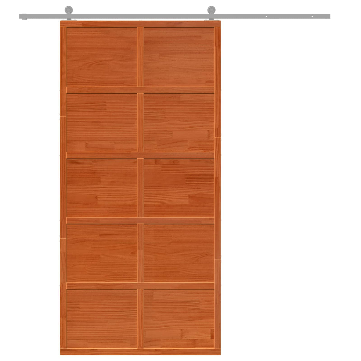 Ladedør Voksbrun 100 x 208 cm Massivt fyrretræ