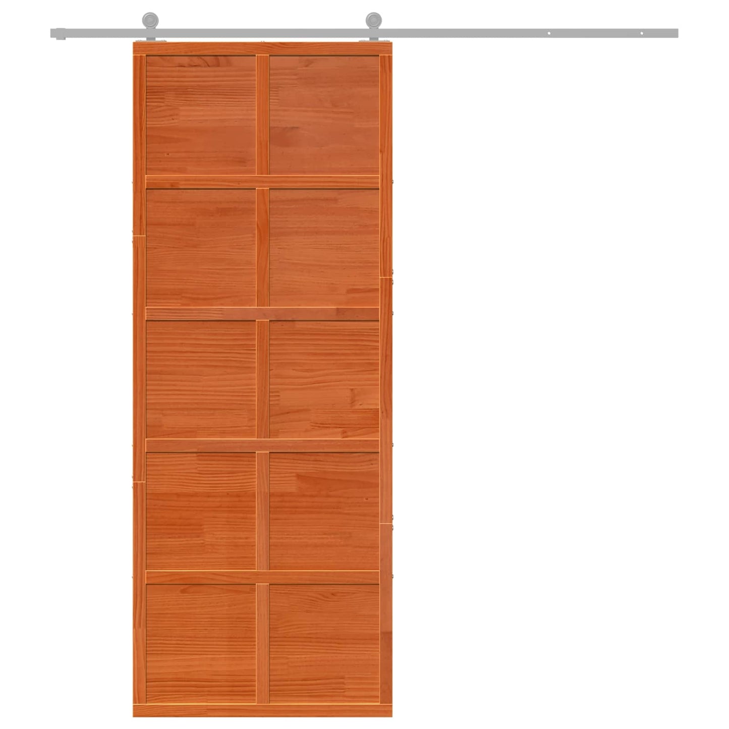 Ladedør Voksbrun 80 x 208 cm Massivt fyrretræ