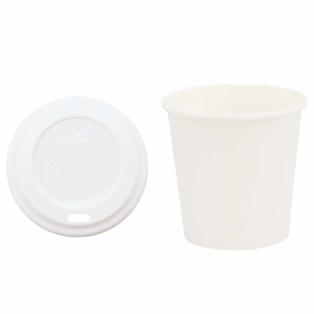 kaffekopper af papir med låg 1000 stk. 4oz 100ml