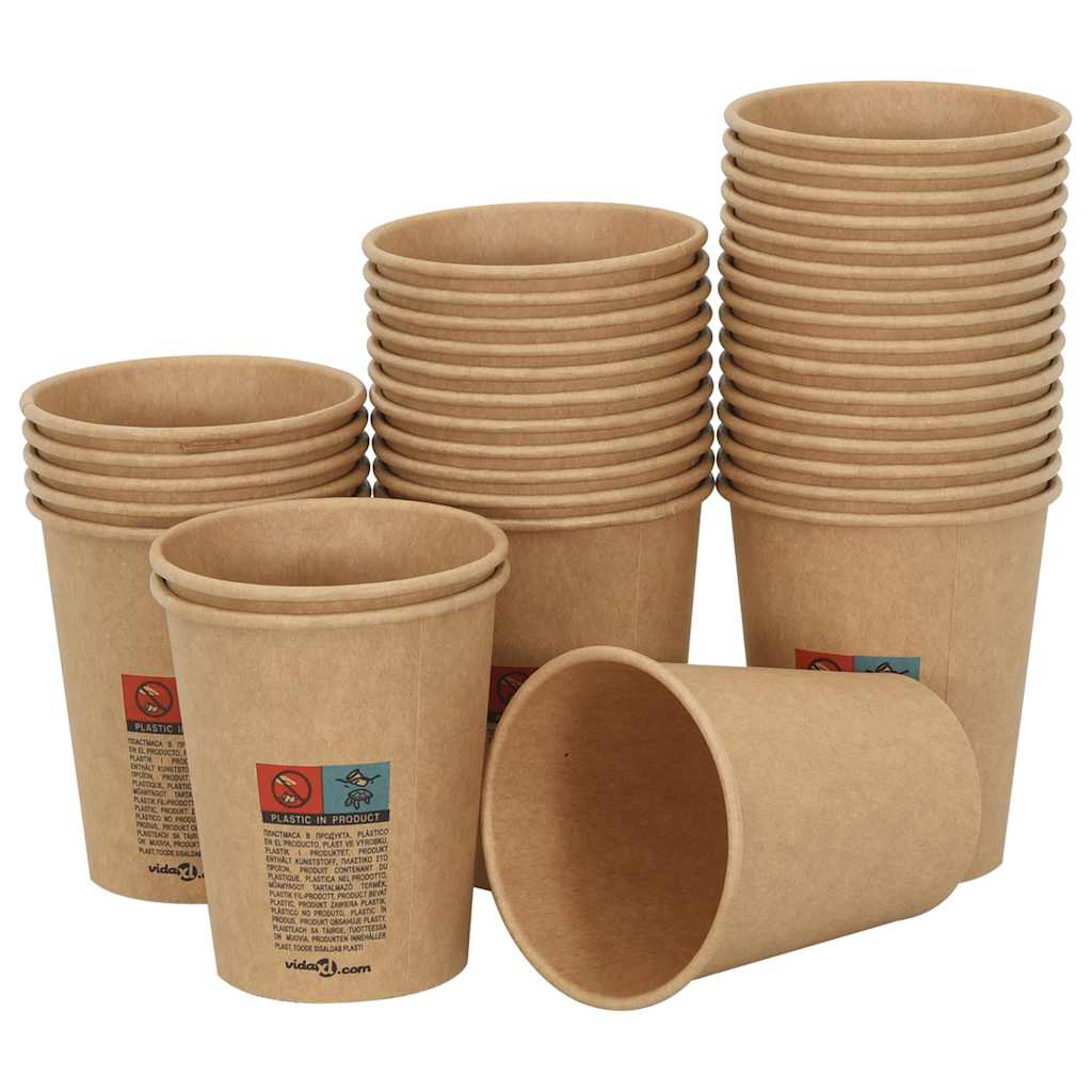 kaffekopper af papir med låg 1000 stk. 8oz 200ml