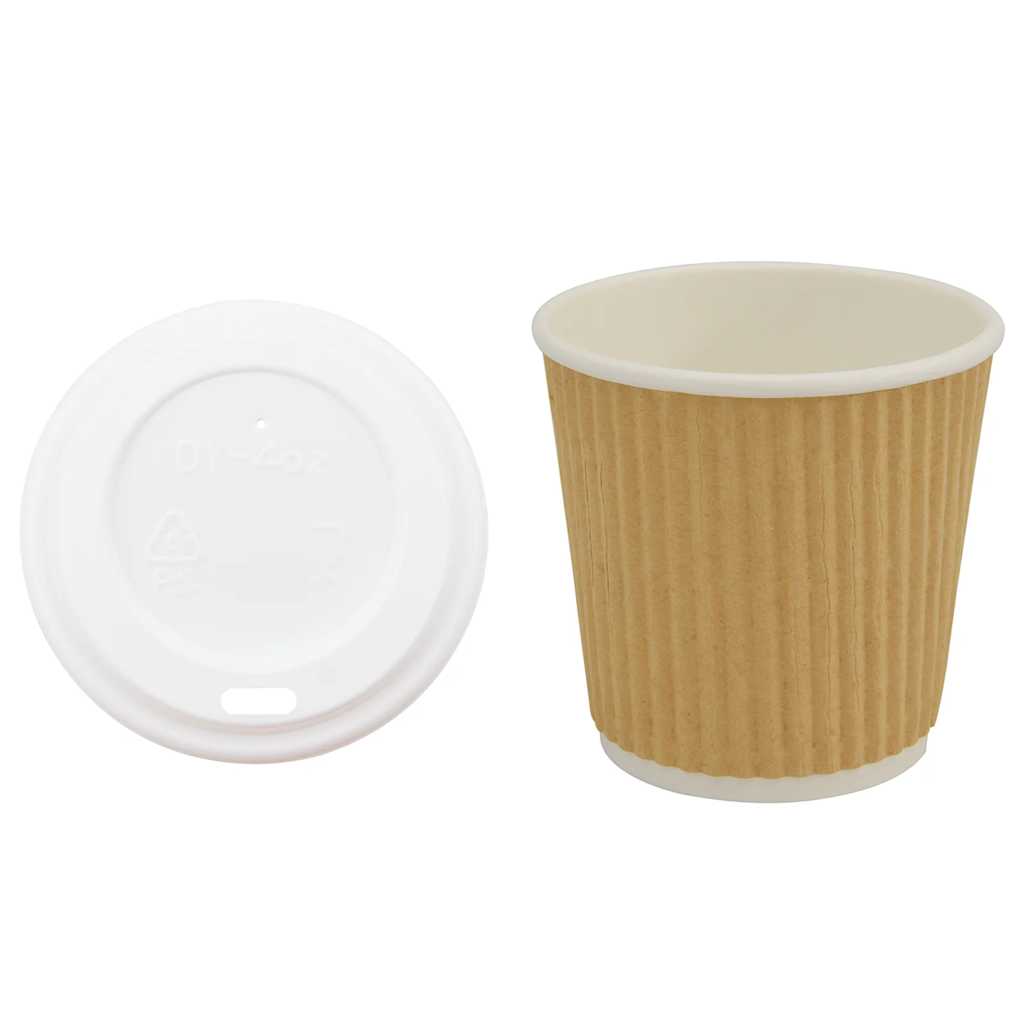 kaffekopper af papir med låg 1000 stk. 4oz 100ml