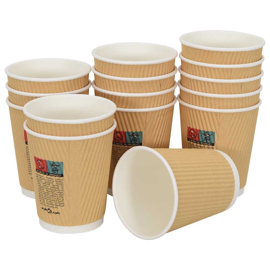 kaffekopper af papir med låg 1000 stk. 8oz 200ml