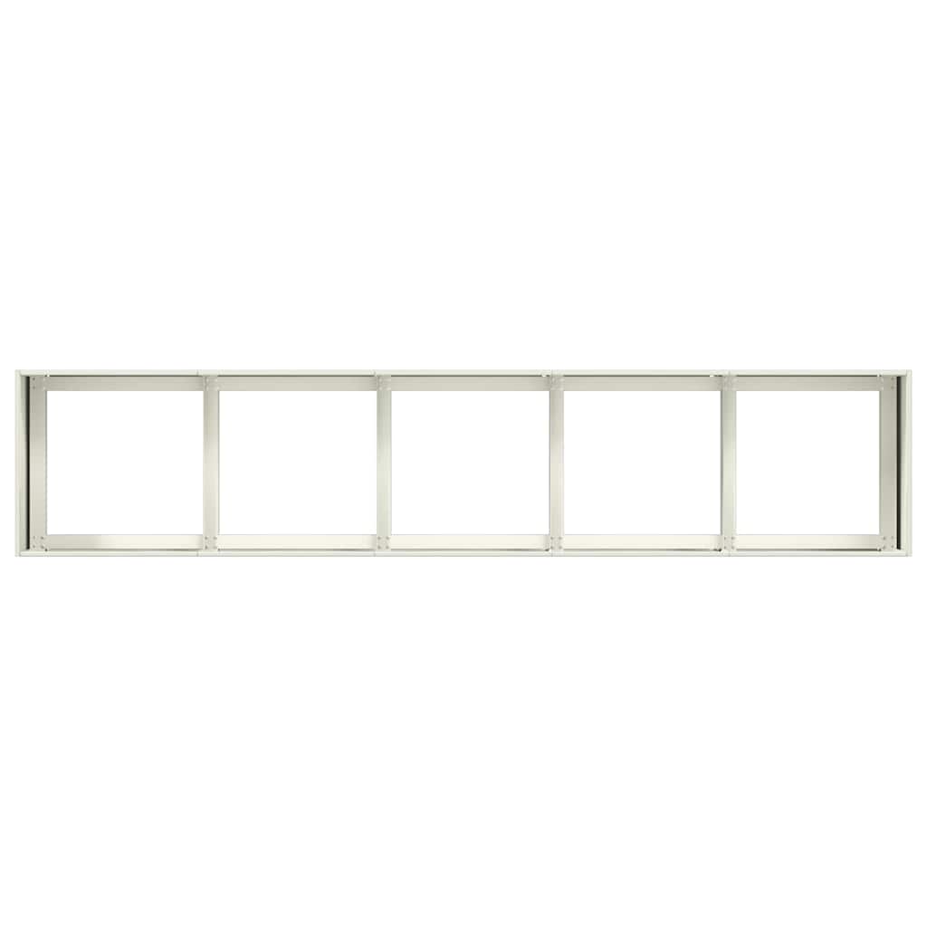 plantekasse hvid 200x40x40 cm koldvalset stål