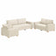 Sofa Sæt 3 stk. Beige Linned-blandet stof