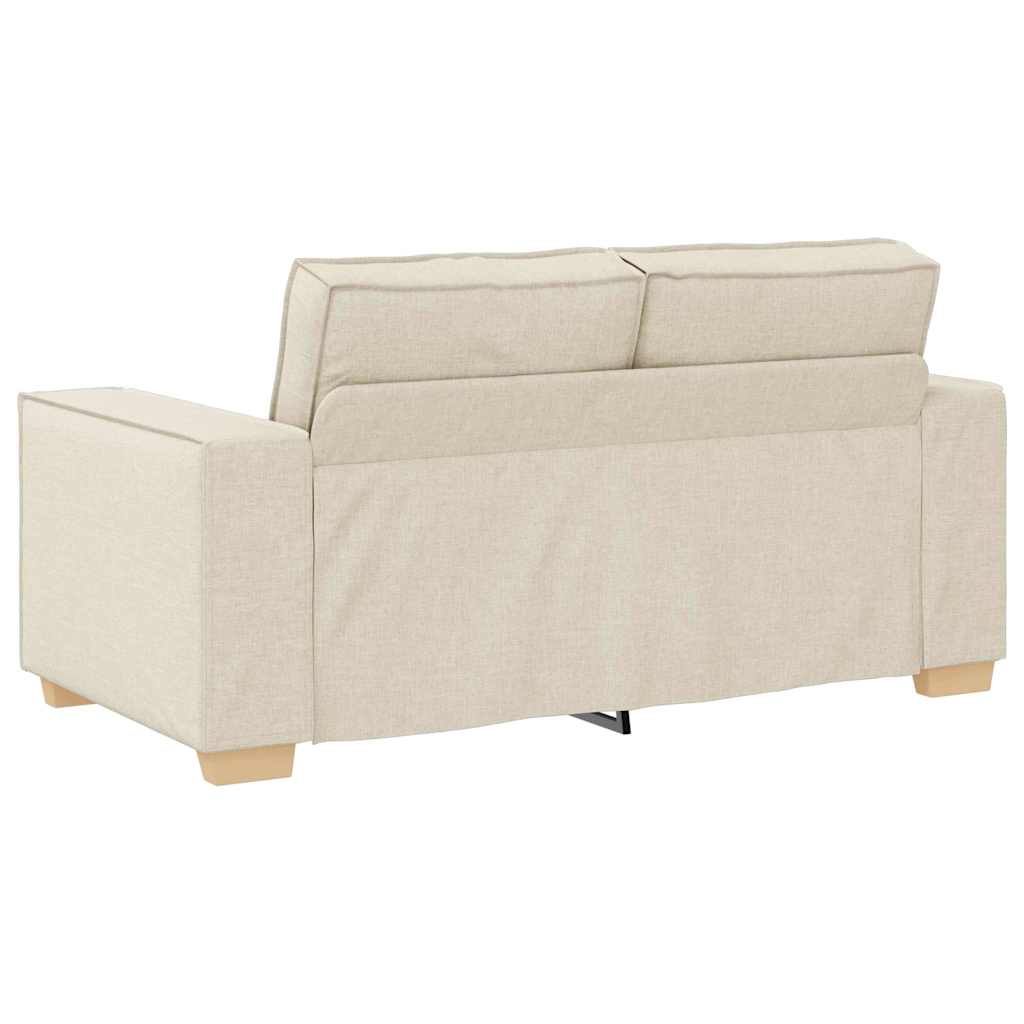 Sofa Sæt 3 stk. Beige Linned-blandet stof