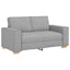 Sofa 3 stk. Skygrå Linned-blandet stof