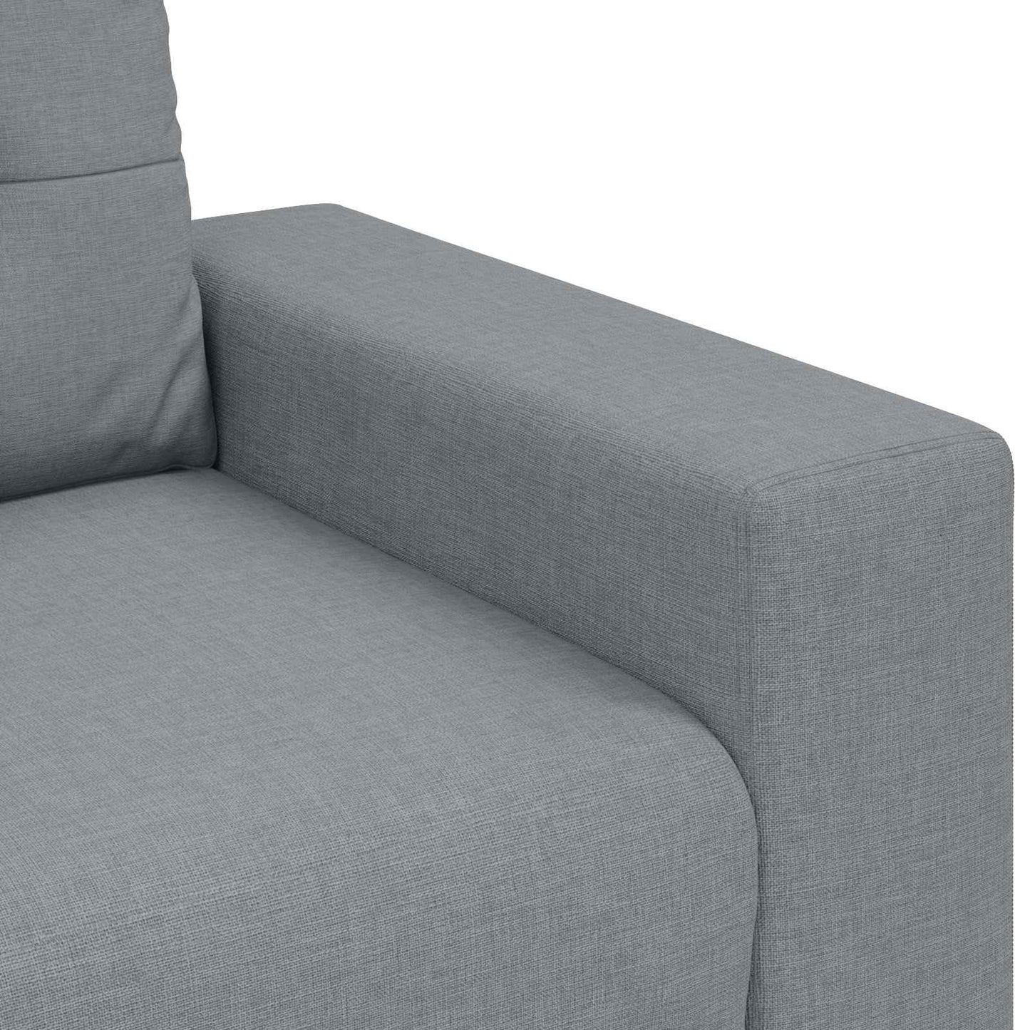 Sofa 3 stk. Lysegrå Linned-blandet stof