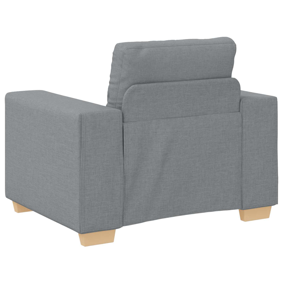 Sofa 3 stk. Lysegrå Linned-blandet stof