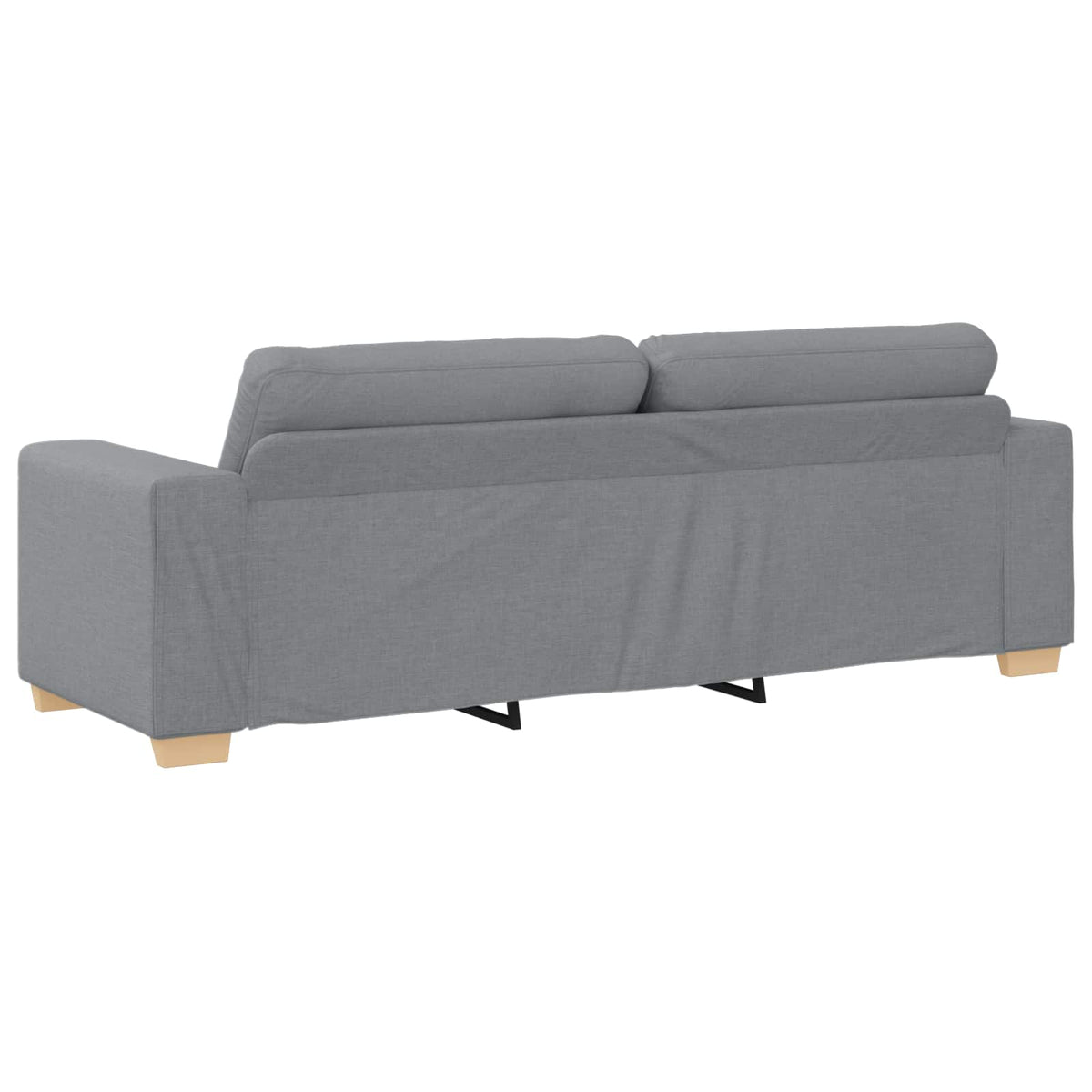 Sofa 3 stk. Lysegrå Linned-blandet stof