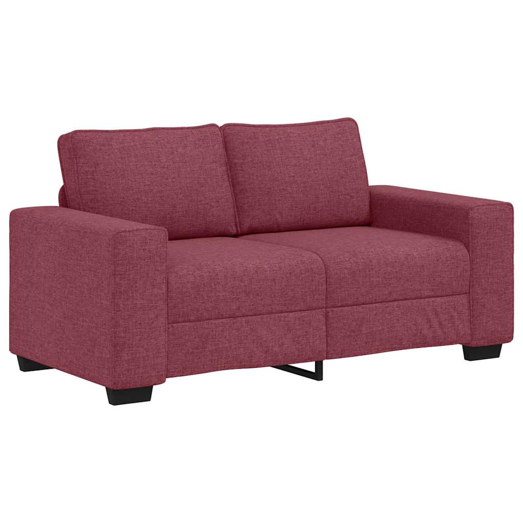 3-delt sofasæt med hynder vinrødt stof
