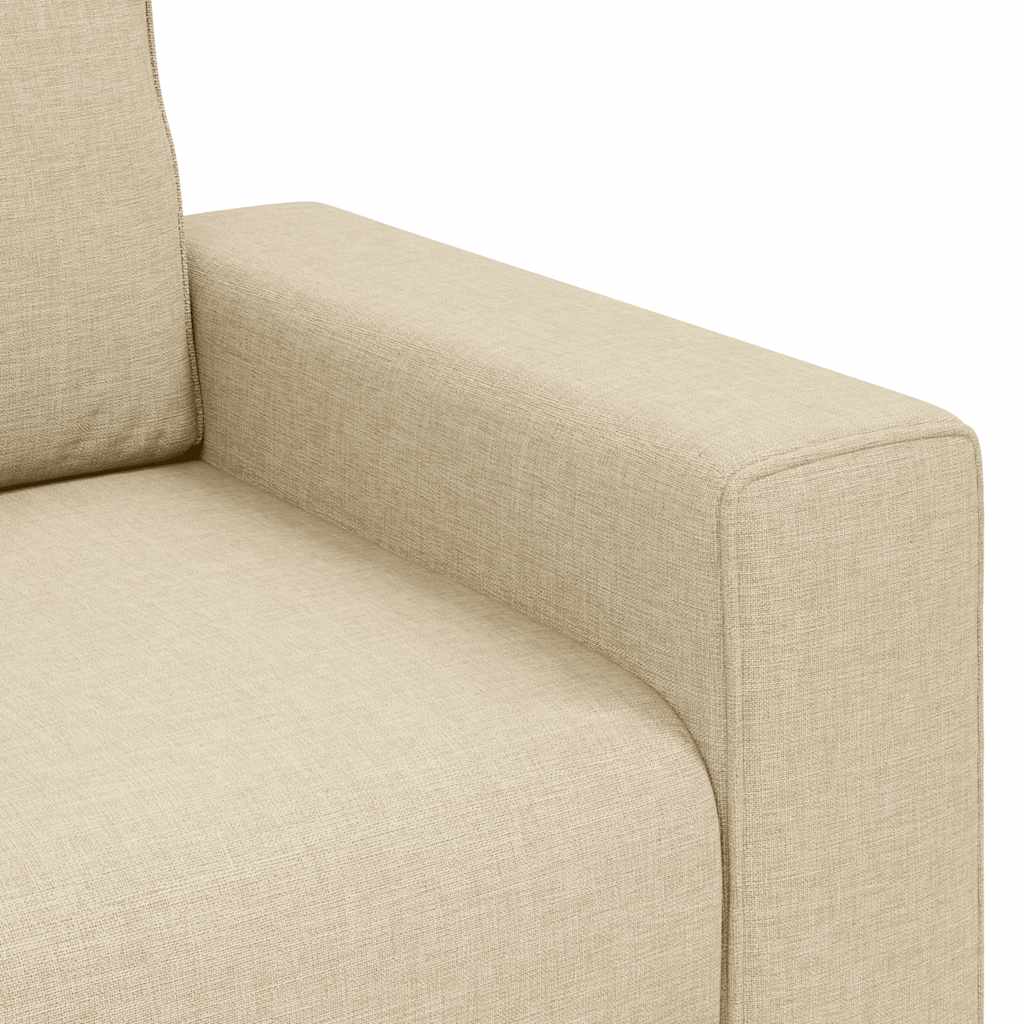 3-delt sofasæt med hynder cremefarvet stof