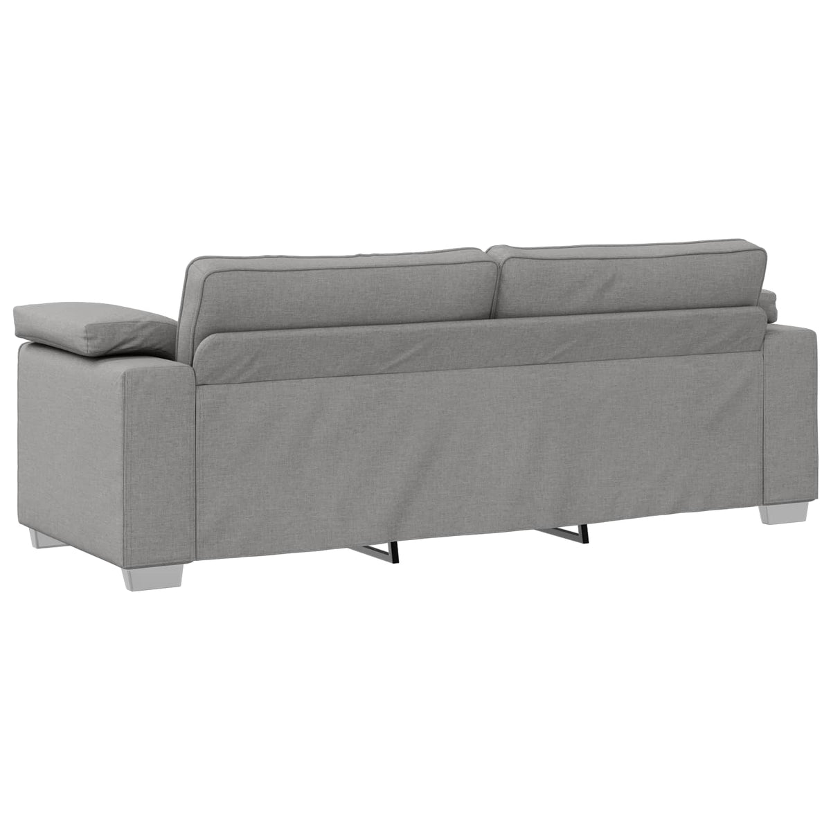 Sofa 3 stk. Skygrå Linned-blandet stof
