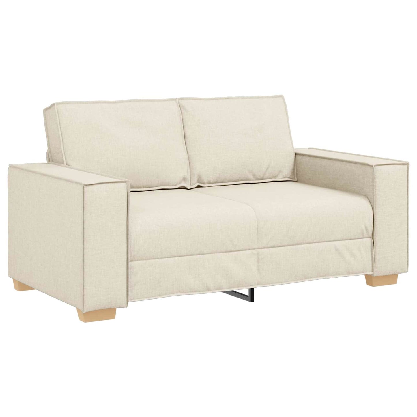 Sofa 2 stk. Beige Linned-blandet stof