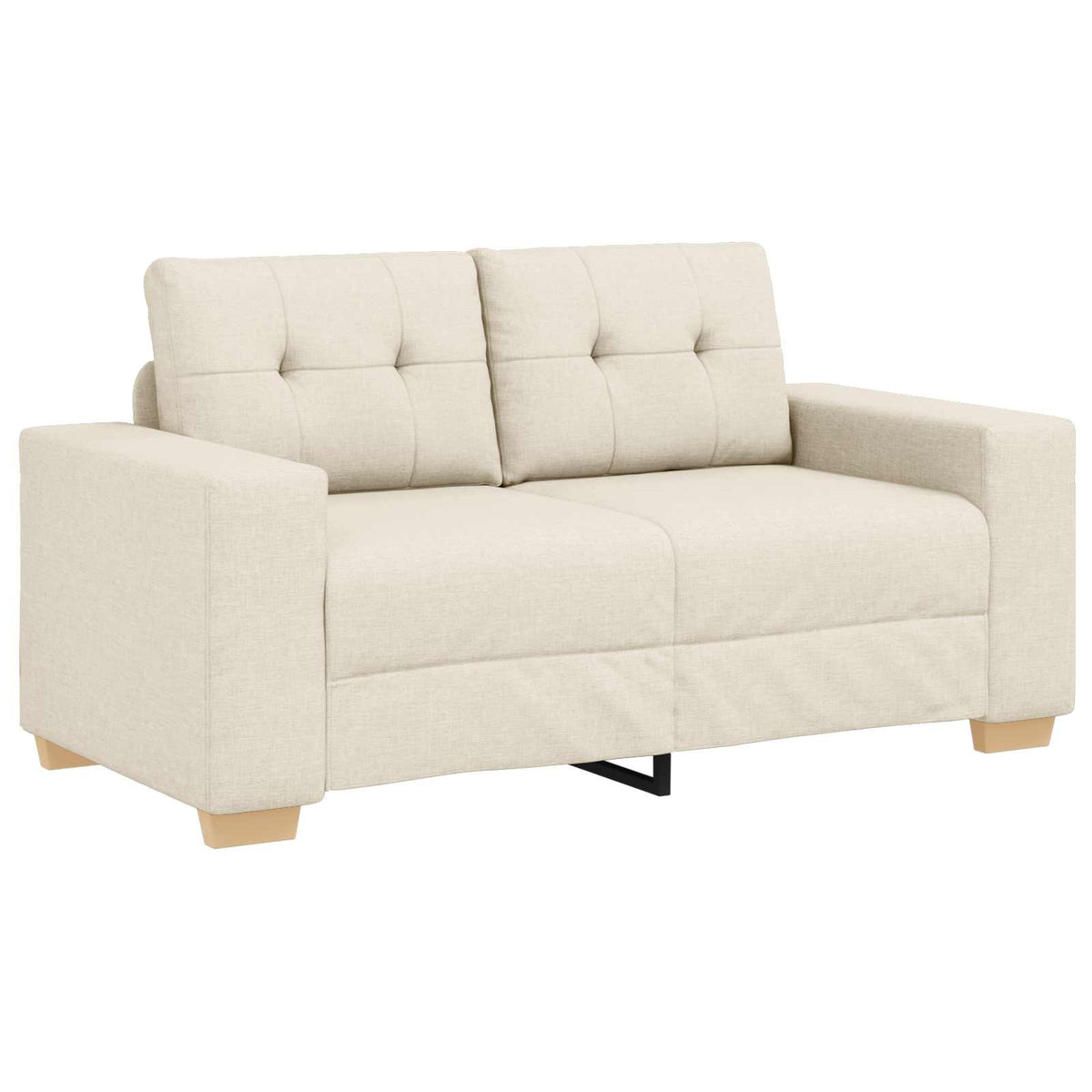 Sofa 2 stk. Beige Linned-blandet stof