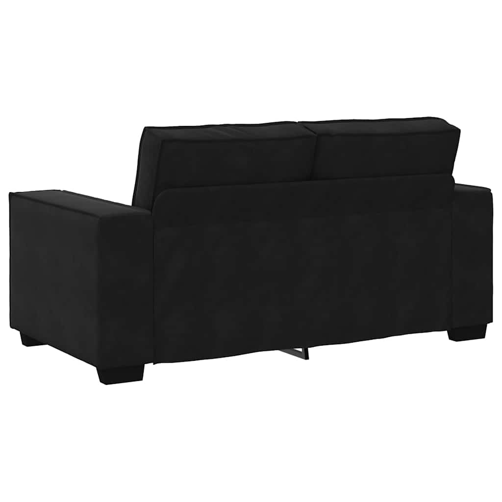 sofasæt 2 dele med hynder velour sort