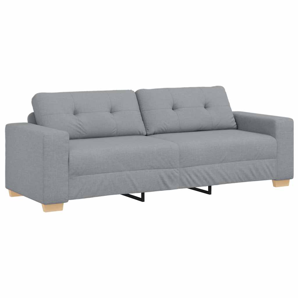 2-delt sofasæt med hynder lysegråt stof