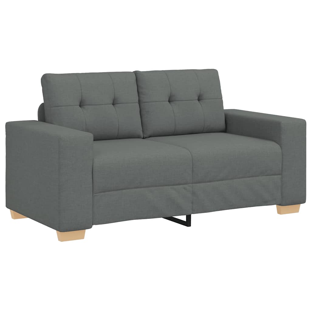 2-delt sofasæt med hynder mørkegråt stof