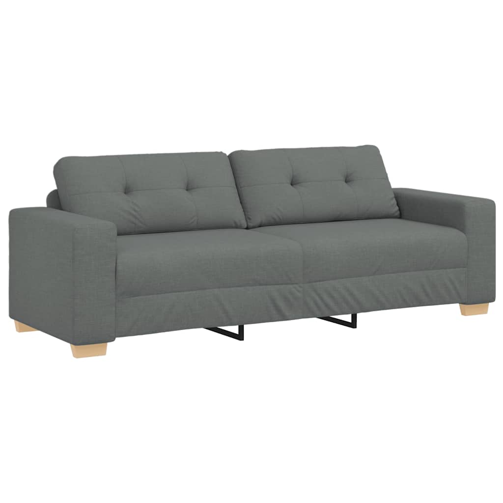2-delt sofasæt med hynder mørkegråt stof