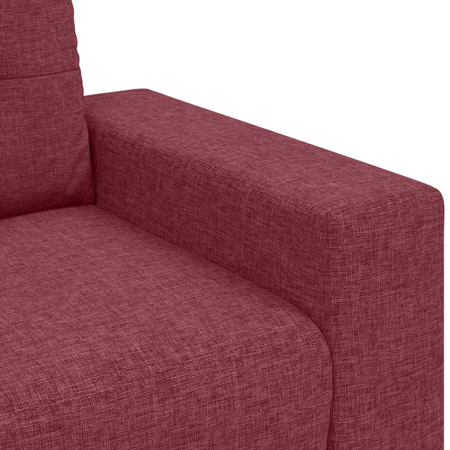 Sofa 2 stk. Vinrød Linned-blandet stof