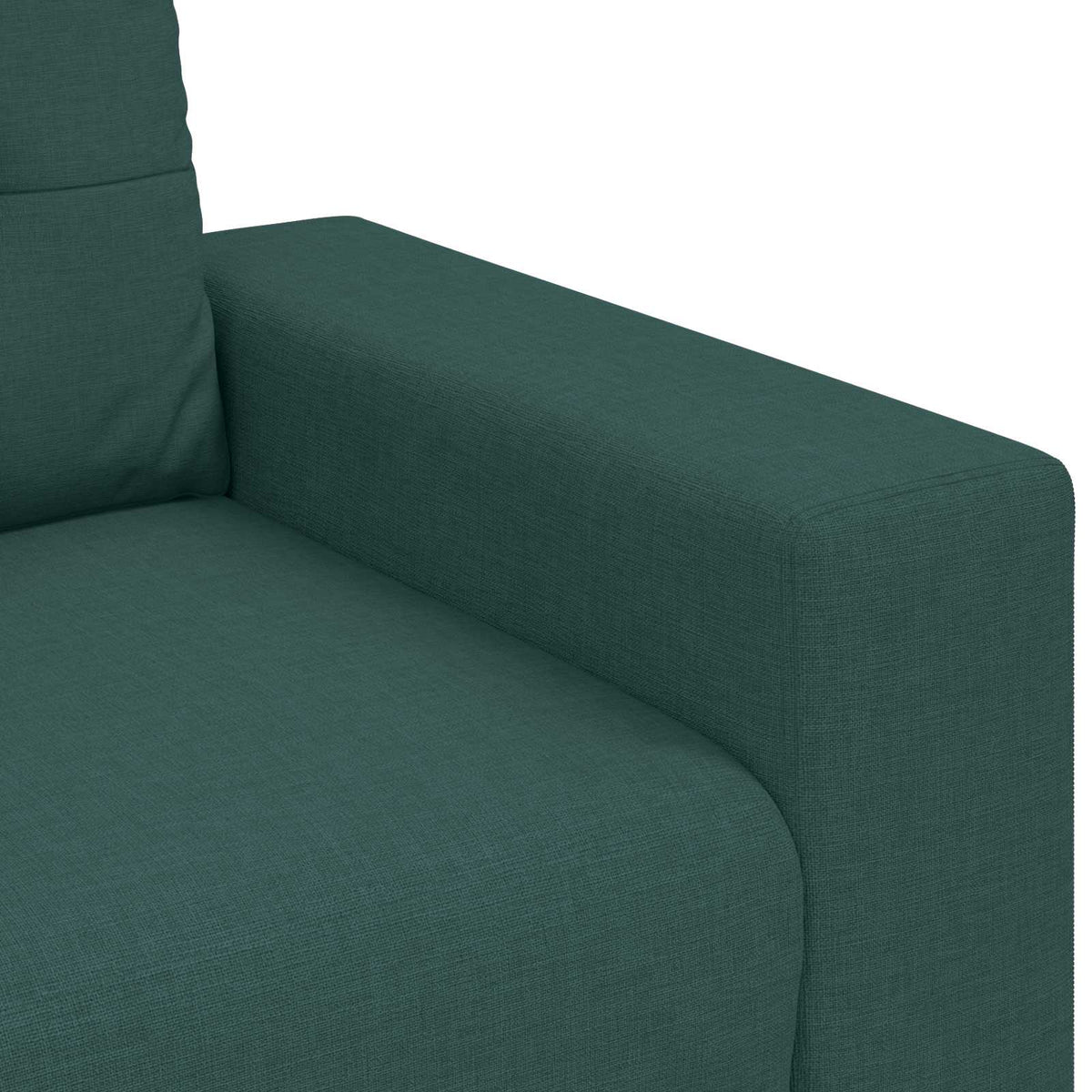 Sofa 2 stk. Mørkegrøn Linned-blandet stof