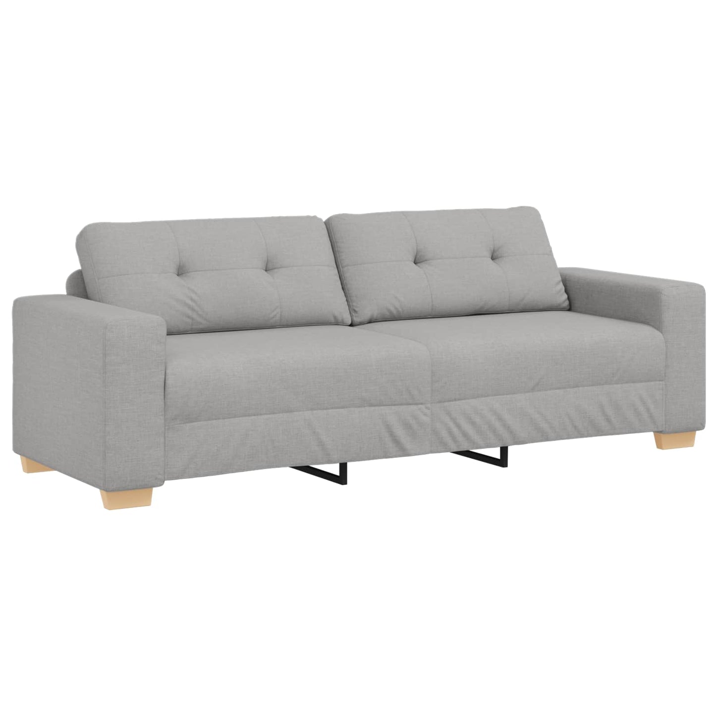 Sofa 2 stk. Skygrå Linned-blandet stof