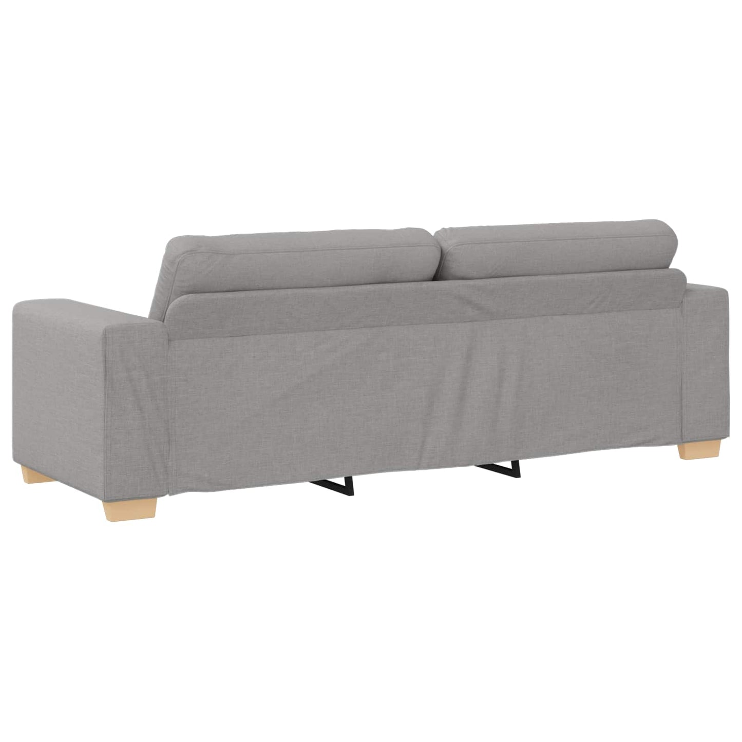 Sofa 2 stk. Skygrå Linned-blandet stof