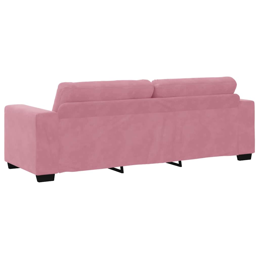 Sofa 2 stk. Lyserød Fløjl