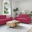 Sofa 2 stk. Vinrød Fløjl