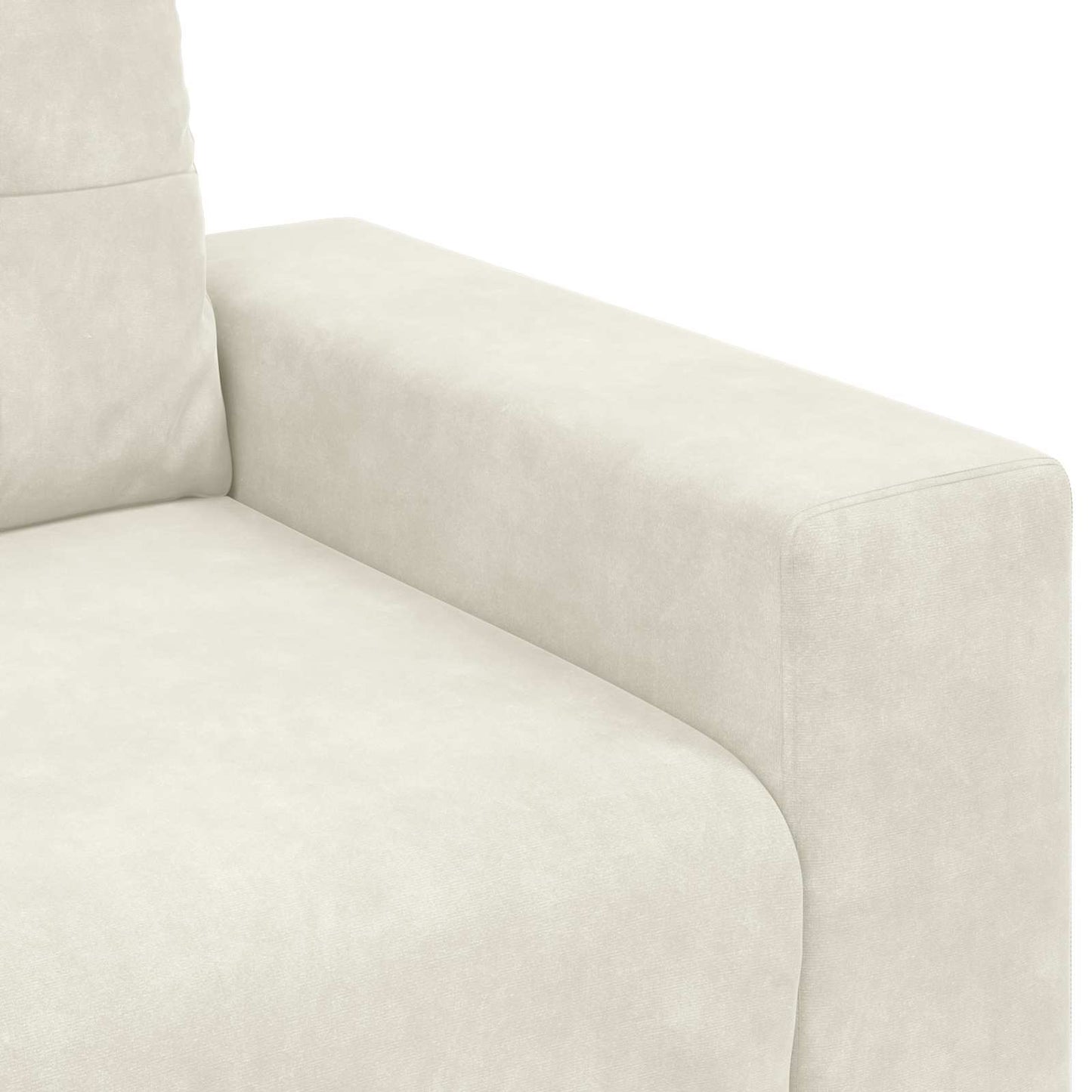 Sofa 2 stk. Cremefarvet Fløjl