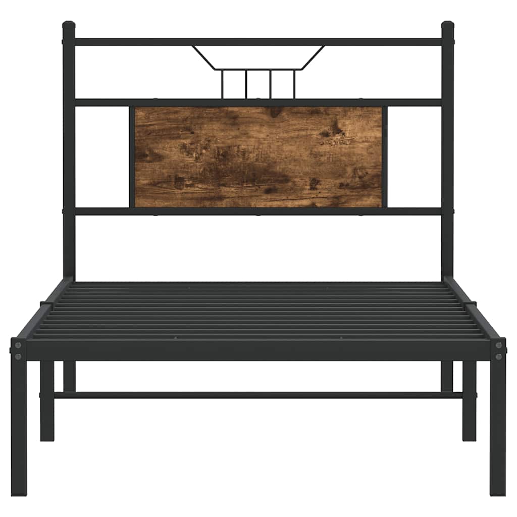 sengeramme 80x200 cm uden madras konstrueret træ røget eg