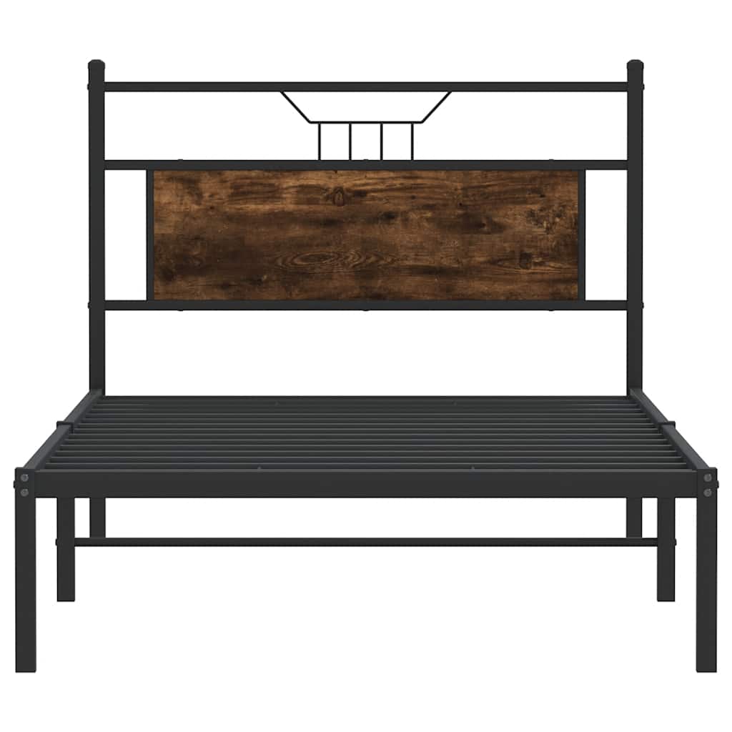 sengeramme 100x190 cm uden madras konstrueret træ røget eg